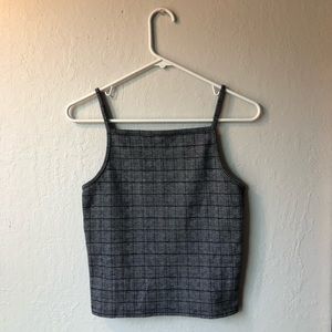 Gingham Print Apron Top